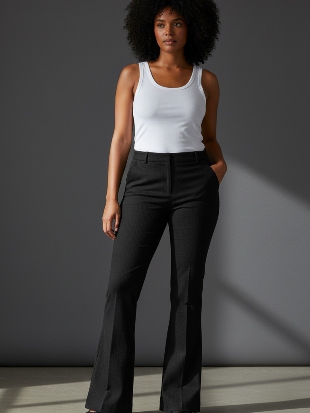 Banana Republic Black Boot-Cut Dress Pants In 6 Petite